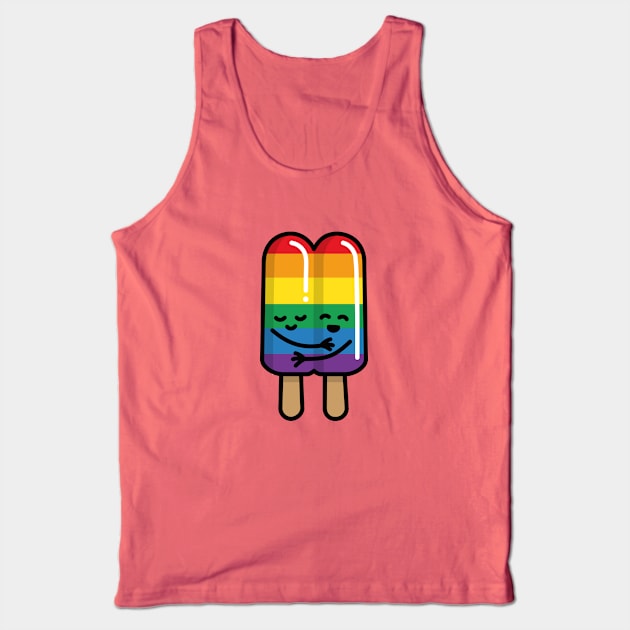 Lesbian Gay couple popsicle Rainbow flag LGBT love Tank Top by LaundryFactory